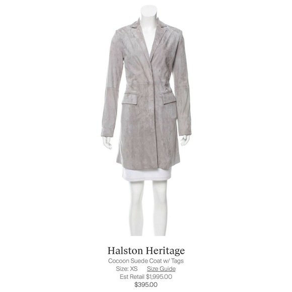 Halston Heritage Genuine Suede Jacket 